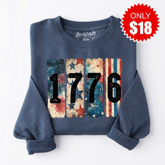1776 Sweatshirt - Heather Navy - 18