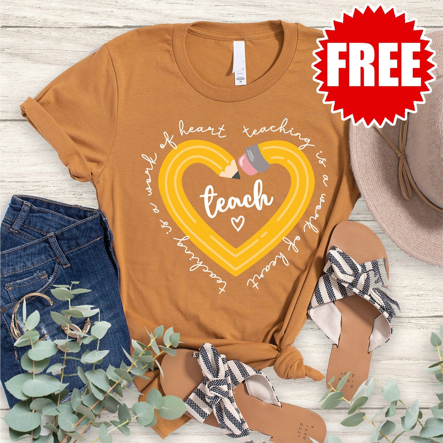 Work of Heart Tee - Heather Toast - 0