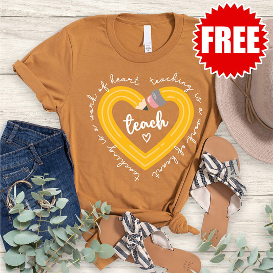 Work of Heart Tee - Heather Toast - 0