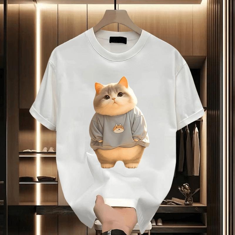 Heavyweight pure cotton short sleeve t-shirt Unisex Summer loose fit versatile couple topstyle{n002}2 Hoodie, Sweatshirt