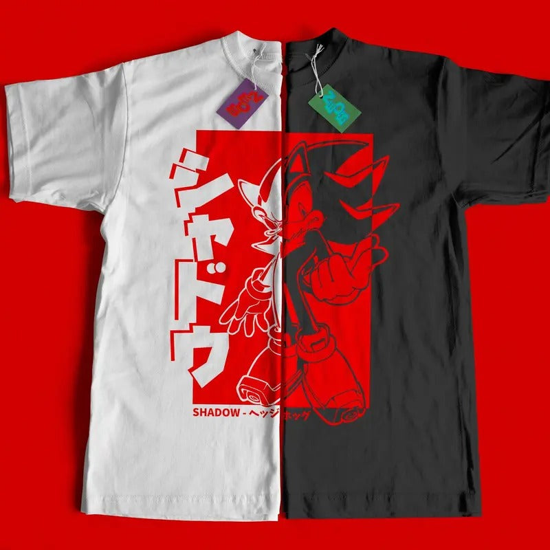 Hedgehog Japanese shirt, Adventure 2, Dreamcast Japanese Streetwear, Shadow shirt, Graphic Tee Tops Underwear Crewneck...