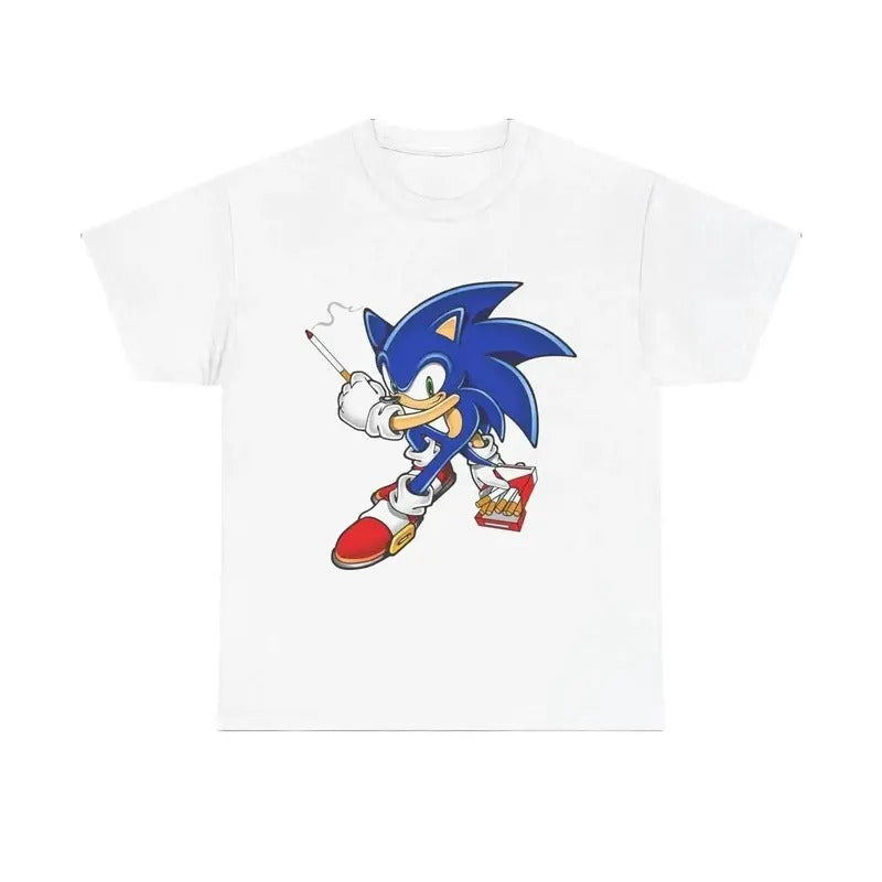 Hedgehog Smoking Funny Meme Shirt - Unisex Heavy Cotton Tee - Fabric Hoodie, Sweatshirt | HypeCrazeTee.com