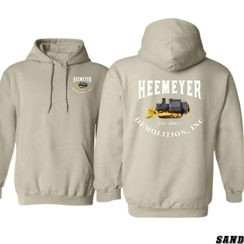 Heemeyer Demolition Hoodie - Bulldozer Design Shirt - Menswear Sweatshirt | HypeCrazeTee.com