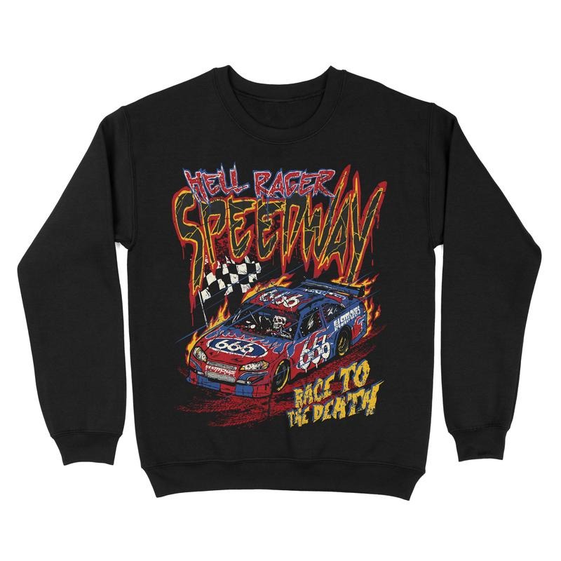 Hell Racer - Crewneck Sweatshirt Graphic T-Shirts, Hoodie | HypeCrazeTee.com