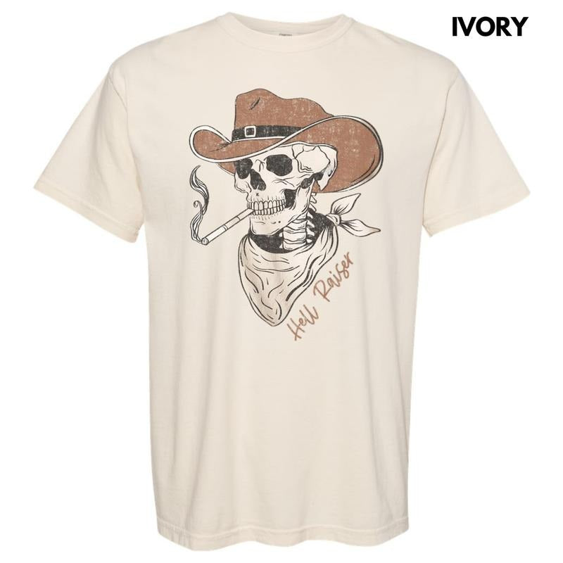 Hell Raiser Cowboy Comfort Colors T-Shirt Hoodie, Sweatshirt | HypeCrazeTee.com