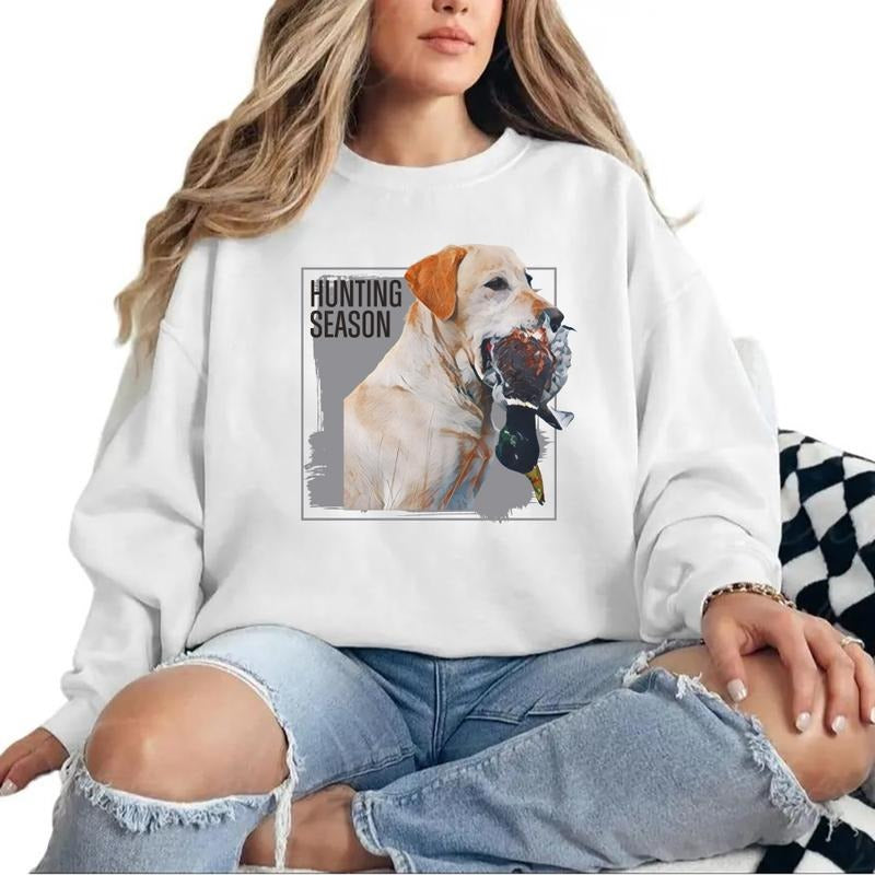 Hello Hunting Season Dog Mallard Duck Sweatshirt T-shirt, Hoodie, Unisex for Husband, Wife, Nature Animal Lover Cotton...