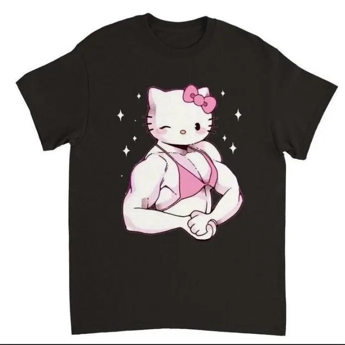 Hello Kitten Beach Body Bikini Buff Bodybuilder Workout Gym Bulking Protein Powder Lifting Gains T-Shirt Hoodie, Sweatshirt