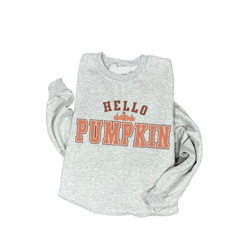 Hello Pumpkin T-Shirt Long Sleeve Crewneck Hoodie, Sweatshirt | HypeCrazeTee.com