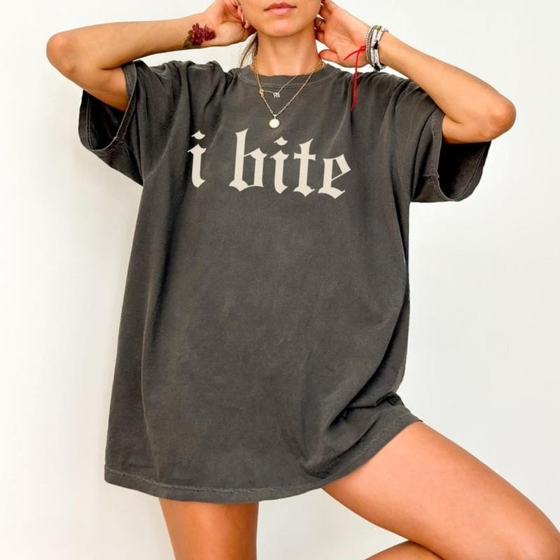 Comfort Colors I Bite T-shirt, Unhinged Shirts, Weird Gift for Friend/ Him/ Her, Dark Humor Tee, Offensive Shirt, Funny...