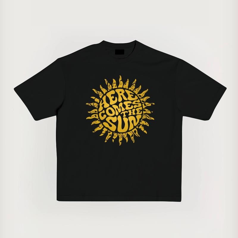 Here Comes The Sun Unisex Summer outfits men streetwear 80s 90s graphic tees cotton funny tshirt men gifts Hoodie, Sweatshirt