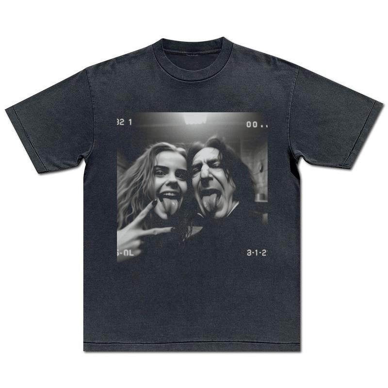 Hermione and Snape Tongues Sticking Out Peace Sign Shirt Wizarding Fan Tee Potterhead Christmas Birthday Gift Potter Book...