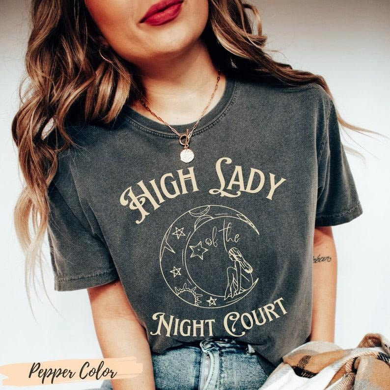 High Lady of the Night Court Shirt  T-Shirt, OFFIZIELL LIZENZ Sarah J. Maas Merch SJM Tog Tshirt, Acosf Booktok Feyre...