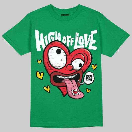 Green Collection DopeSkill Green T-shirt High Off Love Graphic