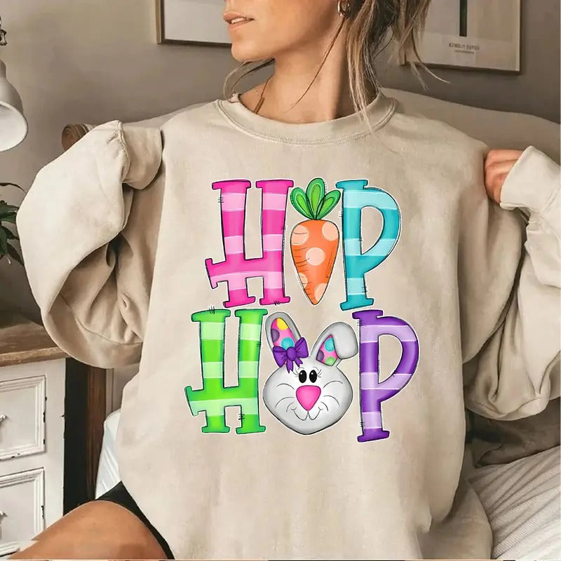 Hip Hop Easter Bunny Sweatshirt, Hoodie, T-shirt, Easter Shirt, Cute Easter Gifts, Peeps Shirt | HypeCrazeTee.com