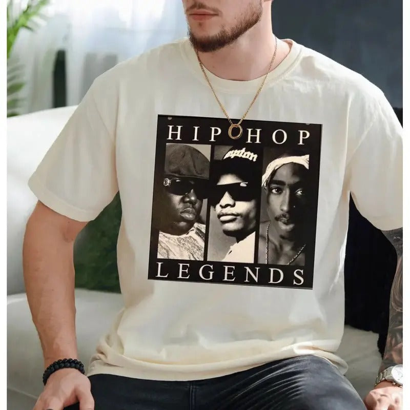 Hip Hop Legends Tee, Classic Rap Icons T Shirt, Hip Hop Shirt Gift, Rap Legends Tee, Unisex Short Sleeve Tee Hoodie,...