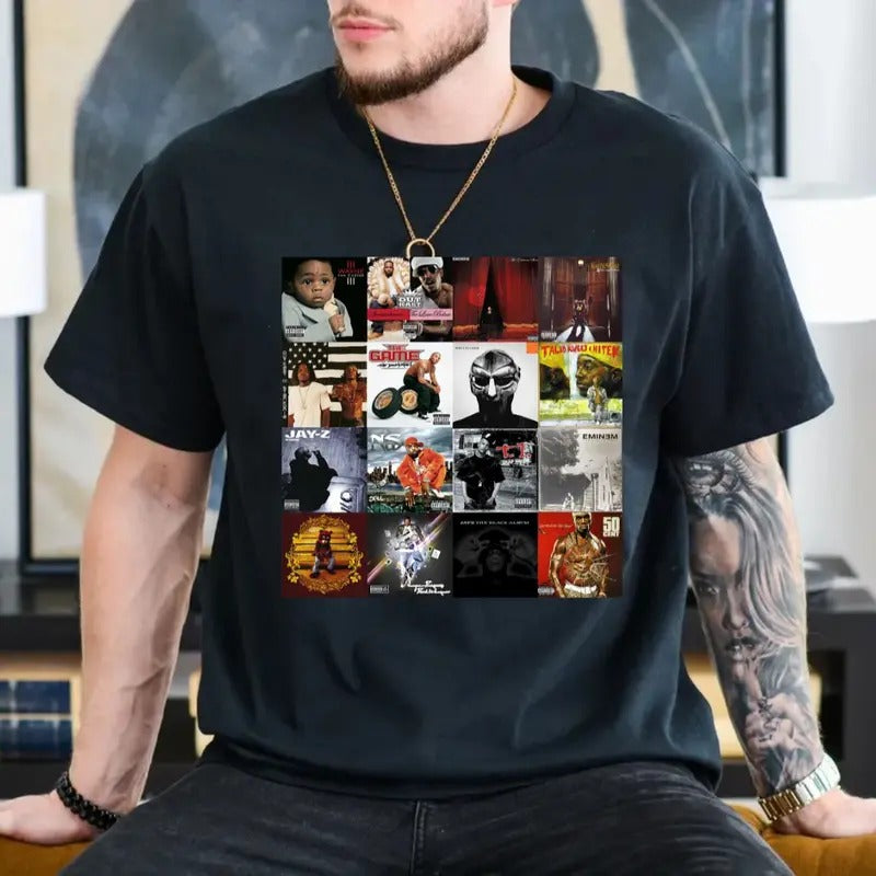 Hip Hop Rappers 90s Cotton Shirt, Hip Hop Rap East Coast West Coast, 90s Music Tshirt, Unisex Short Sleeve Tee Hoodie,...