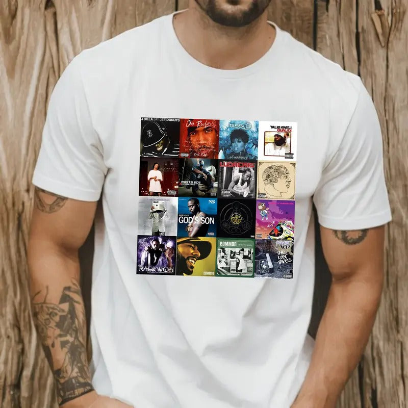 Hip Hop Rappers 90s Cotton Tshirt, Hip Hop Rap East Coast West Coast, 90s Music Tee, Unisex Short Sleeve Tee Hoodie,...