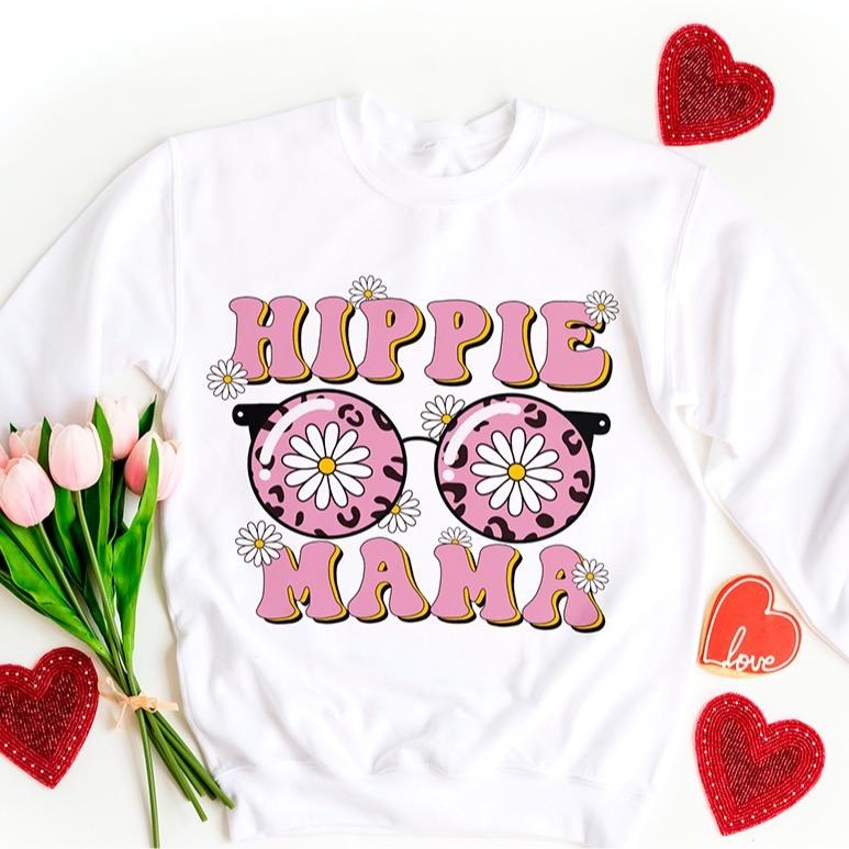 Hippie Mama Sweatshirt Bohemian Boho Casual Comfort T-Shirts, Hoodie | HypeCrazeTee.com