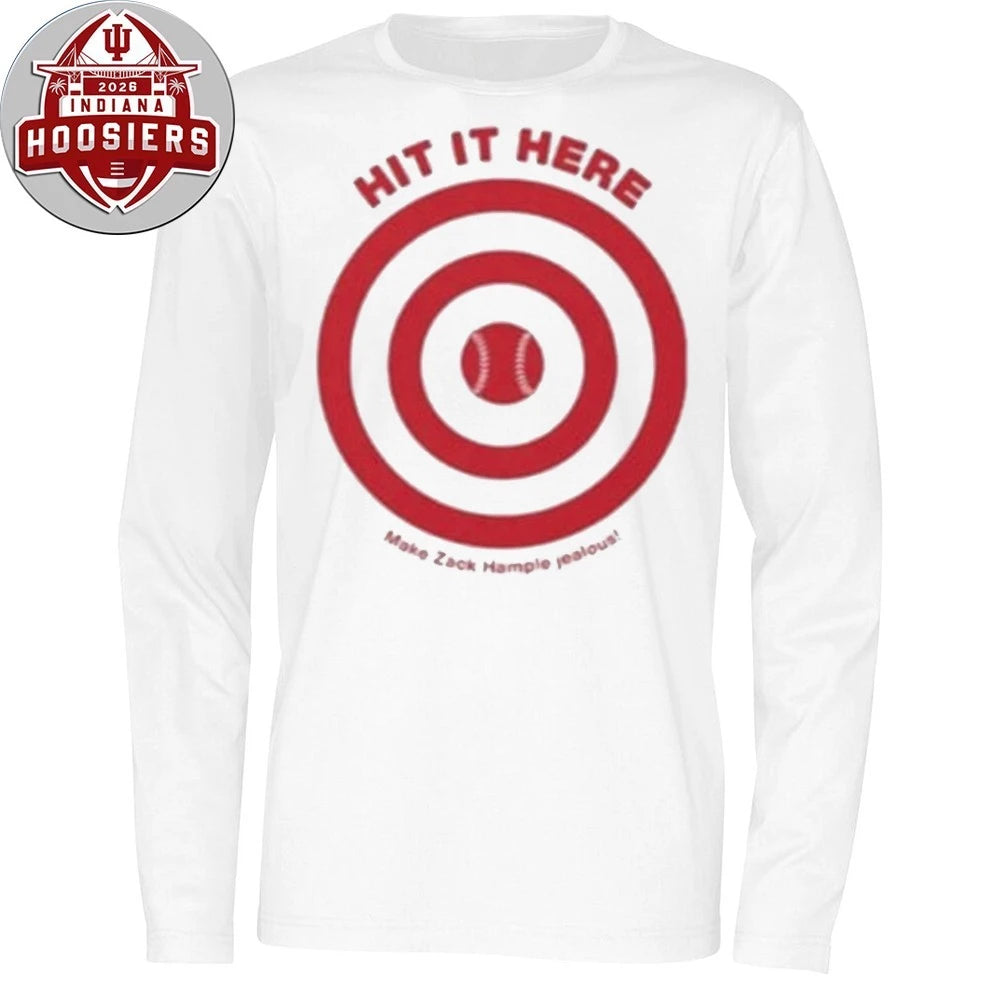 Hit It Here Target Baseball Shirt