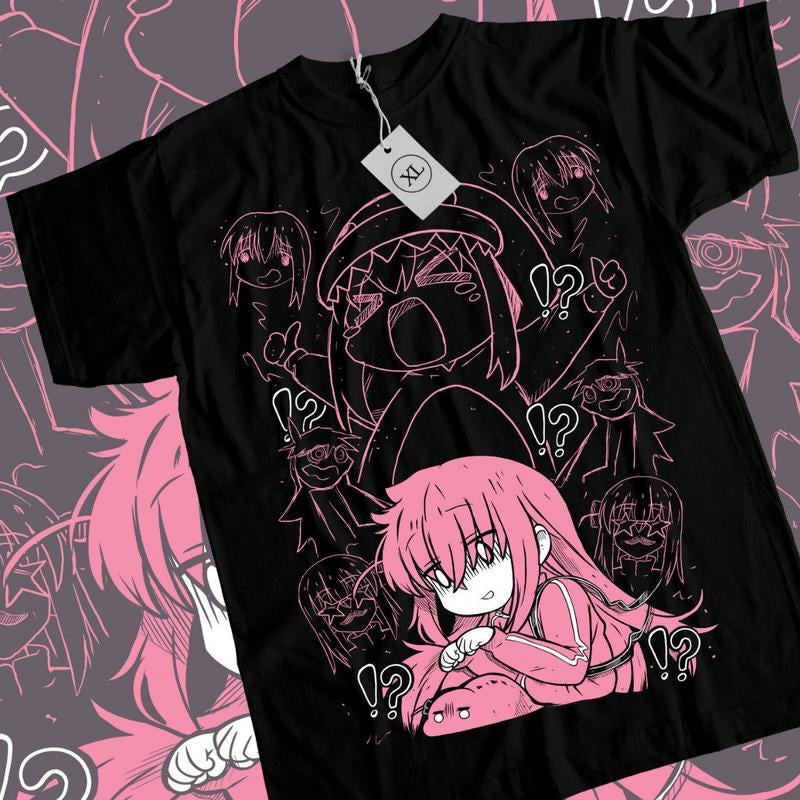 Hitori Gotou Bocchi The Rock T-shirt & Sweatshirt, Kawaii Funny Yamada Graphic Tee, Anime Manga Lover Gifts Ball Cotton...
