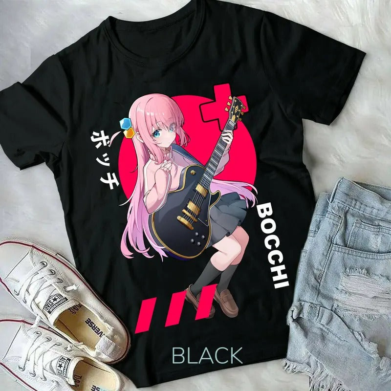Hitori Gotou Bocchi the Rock T-Shirt S-4XL Yamada,Nijika Ijichi Anime Girl Tshirt S-4XL Hoodie, Sweatshirt | HypeCrazeTee.com