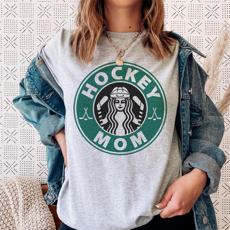 Hockey Mom Sport T-Shirt Hockey Sports Tshirts Hockey Mom Sports Tees Sports Mom T-Shirts Hockey Game Day Tees Womens Mom...