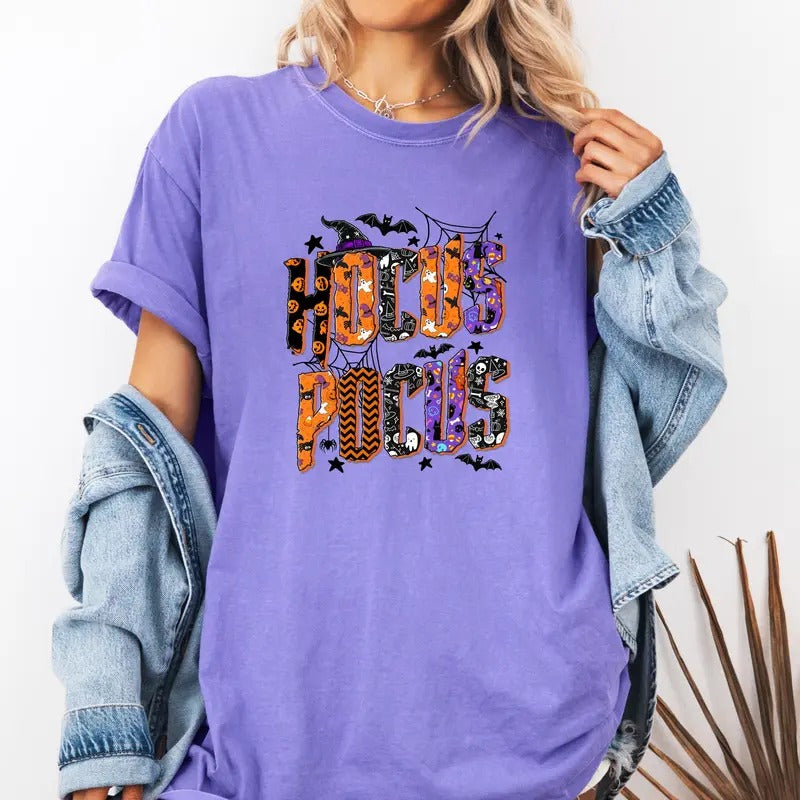 Hocus Pocus Halloween Custom colors tee shirt Casual Hoodie, Sweatshirt | HypeCrazeTee.com