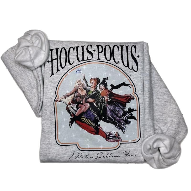 Hocus Pocus Vintage Crewneck Sweatshirt T-Shirts, Hoodie | HypeCrazeTee.com