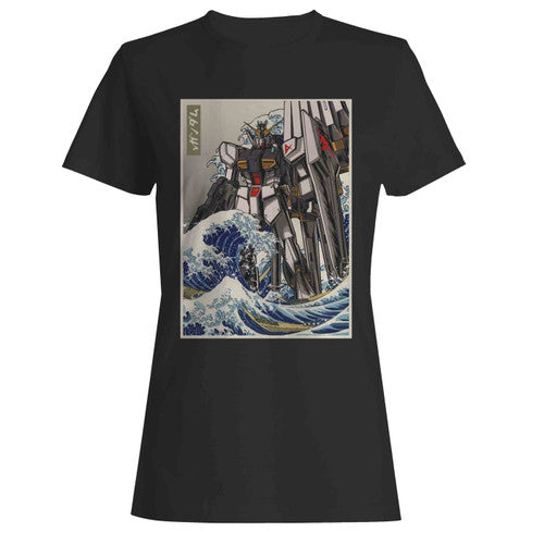 Hokusai Nu Gundam Anime Women's T-Shirt Tee