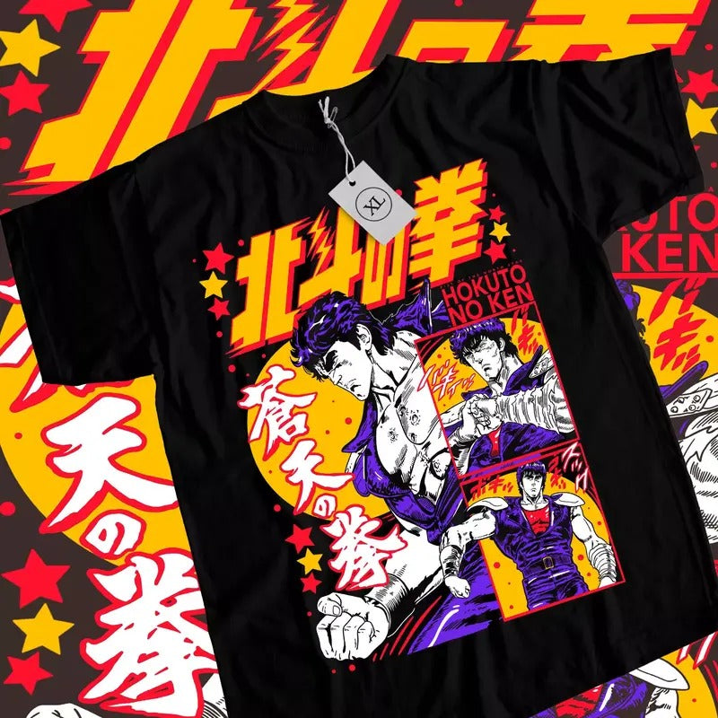 Hokuto No Ken T-shirt Fist of the North Star Manga Anime TShirt Tee All Size Hoodie, Sweatshirt | HypeCrazeTee.com
