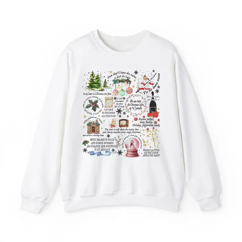 Holiday Garden Melody T-Shirt Christmas Music Scene Crewneck Sweatshirt Hoodie | HypeCrazeTee.com