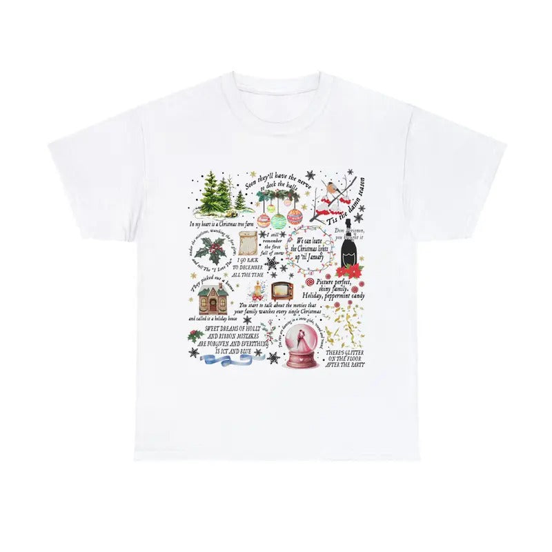 Holiday Garden Melody T-Shirt Christmas Music Scene Graphic Tee Hoodie, Sweatshirt | HypeCrazeTee.com