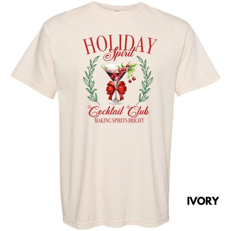Holiday Spirit Cocktail Club Comfort Colors T-Shirt 'NLB' Hoodie, Sweatshirt | HypeCrazeTee.com