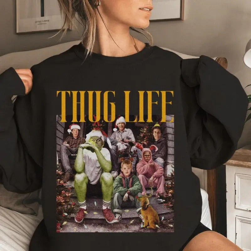 Holiday Vibes! Christmas Movie Sweatshirt for Thuga Life Fans T-Shirts, Hoodie | HypeCrazeTee.com