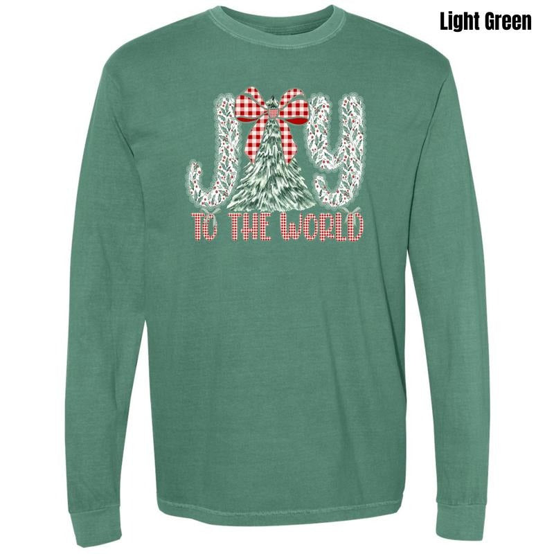Holly Berry Joy Comfort Colors Long Sleeve T-Shirt 'NLB' Hoodie, Sweatshirt | HypeCrazeTee.com