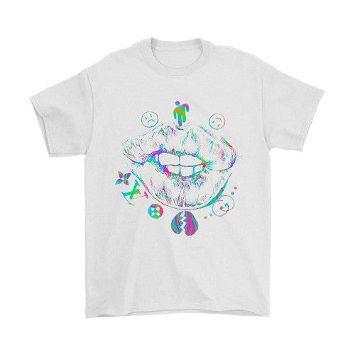 Holographic Billie Eilish Lips Man's T-Shirt Tee