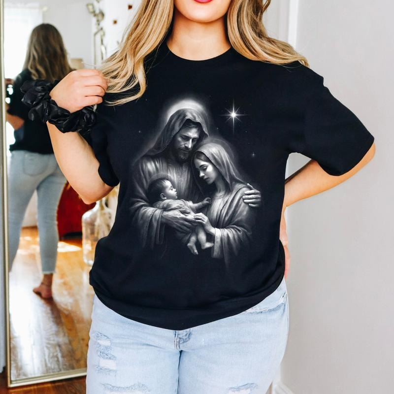 Holy Family Scene T-Shirt or Sweatshirt Hoodie | HypeCrazeTee.com