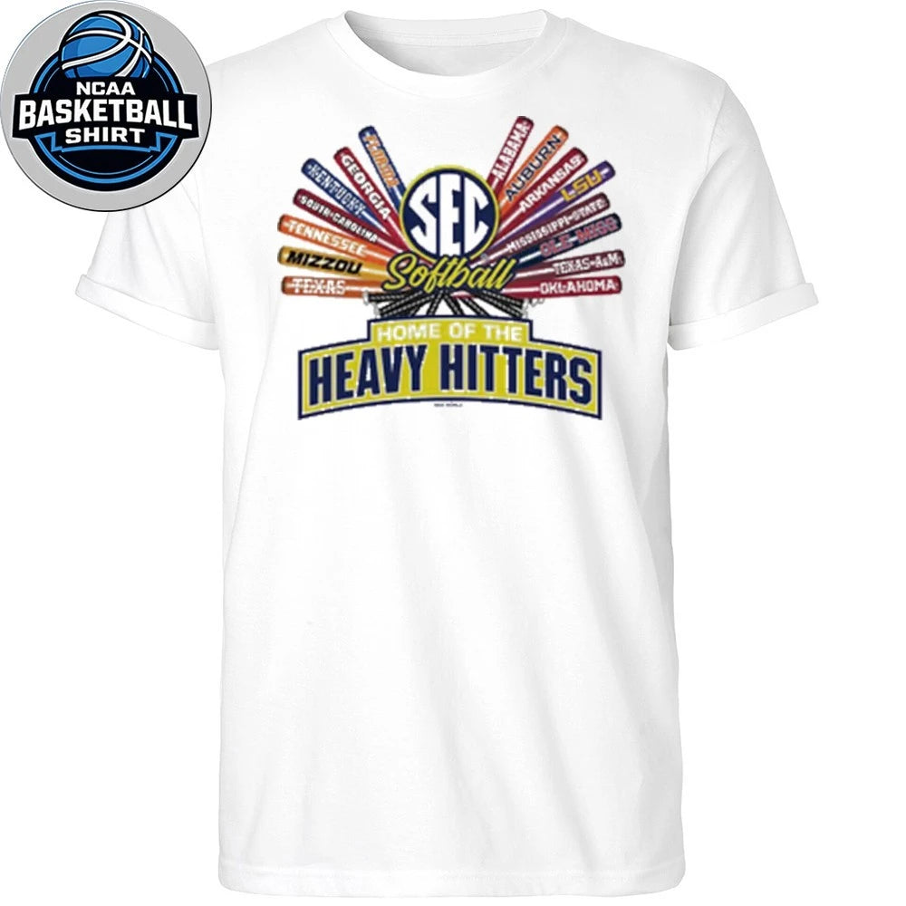 Home Of The Heavy Hitters SEC White Softball Bats Shirt