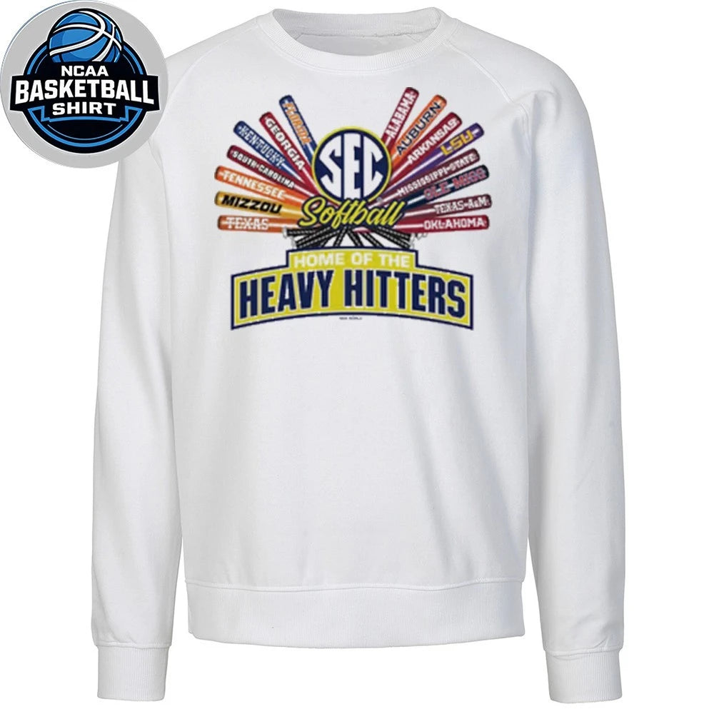 Home Of The Heavy Hitters SEC White Softball Bats Shirt