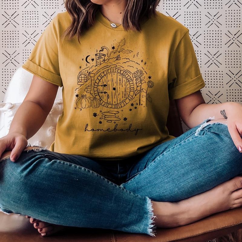 Homebody Comfort Colors Shirt, Lotr T Shirt, Second Breakfast Womenswear Tee, Literary Crewneck Shirt, Bookish Gift...