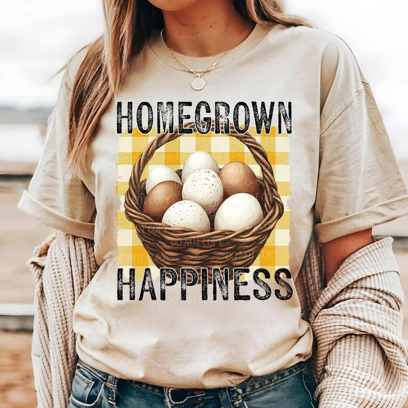 Homegrown Happiness Farm Eggs DTF Transfers - THIS IS NOT A SHIRT Hoodie, Sweatshirt | HypeCrazeTee.com