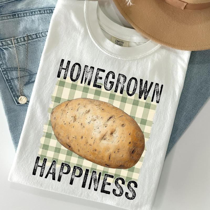 Homegrown Happiness Potato DTF Transfers - THIS IS NOT A SHIRT Hoodie, Sweatshirt | HypeCrazeTee.com