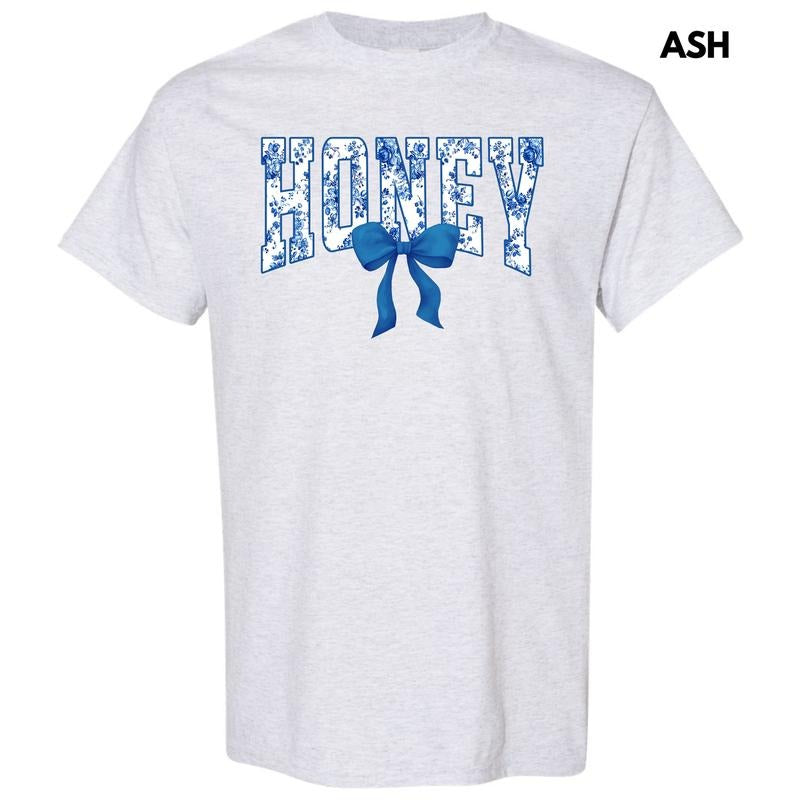 Honey Blue Floral Gildan Short Sleeve T-Shirt 'NLB' Hoodie, Sweatshirt | HypeCrazeTee.com