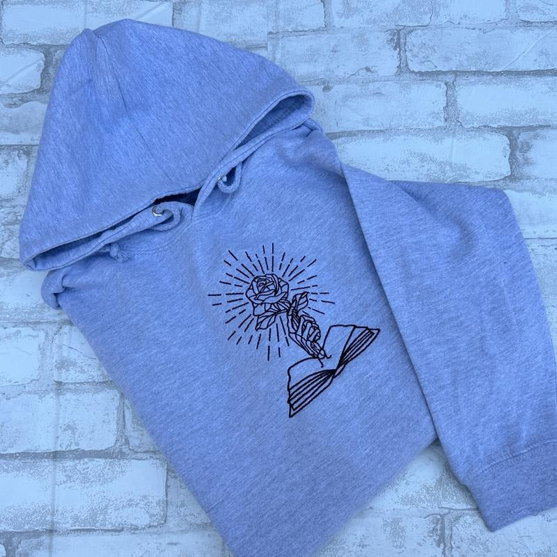 Hoodie - Dark Romance Embroidered Hooded Sweatshirt T-Shirts | HypeCrazeTee.com