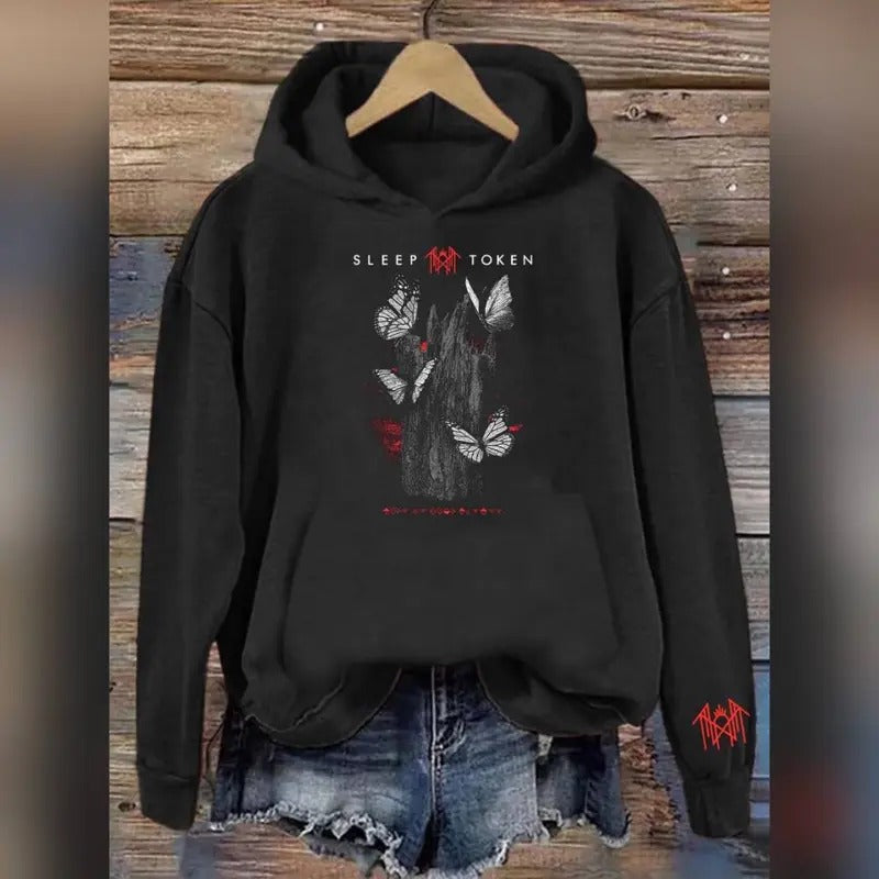 Sleep Token Rock Band Inspired Butterfly Print Vintage Fan #SLT20243 Sleeves T-Shirts, Hoodie, Sweatshirt