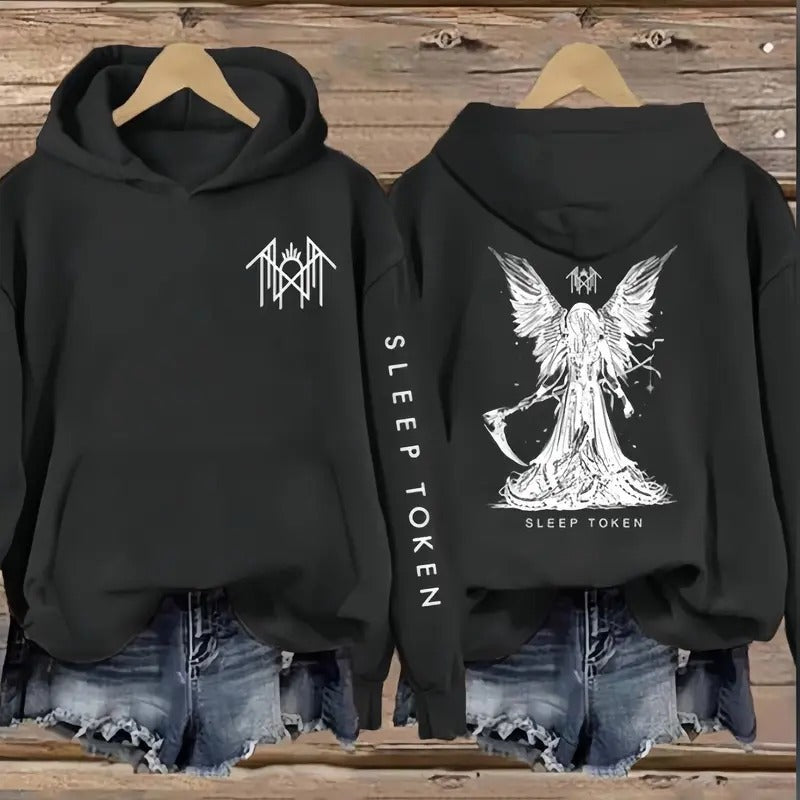 Sleep Token - Reaper Angel - Take Me Back To Eden Print Casual Print Vintage Sweatshirt/Hoodie, Gift For Fan Type 1...