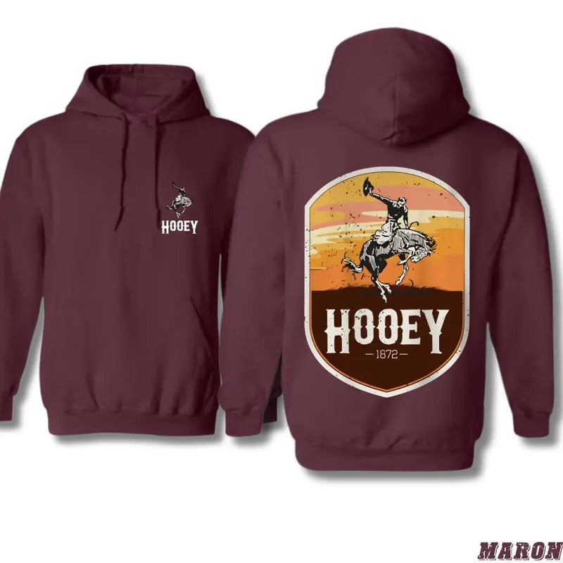 Hooey Hoodie - Classic Western Rodeo Design with Bold Cowboy Graphics, Unisex Sweatshirt for Everyday Comfort and Western...
