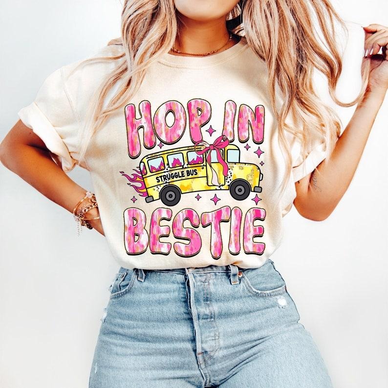 Hop Bestie Struggle Bus Retro Mental Health Sarcastic Anxiety T-Shirts, Hoodie, Sweatshirt