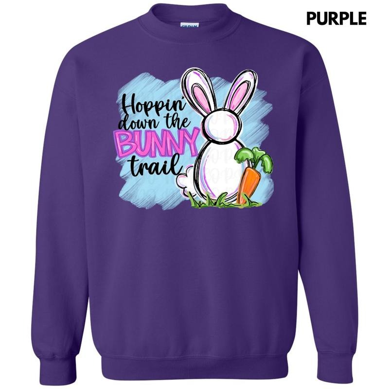 Hoppin Down Bunny Trail Sweatshirt T-Shirts, Hoodie | HypeCrazeTee.com