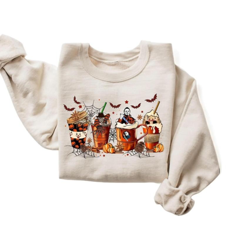 Horror Movie Coffee Crewneck Sweatshirt, Hoodie, T-shirt | HypeCrazeTee.com